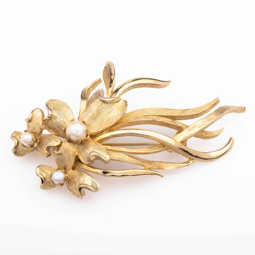 Blumen Brosche aus den 60s von BROOKS