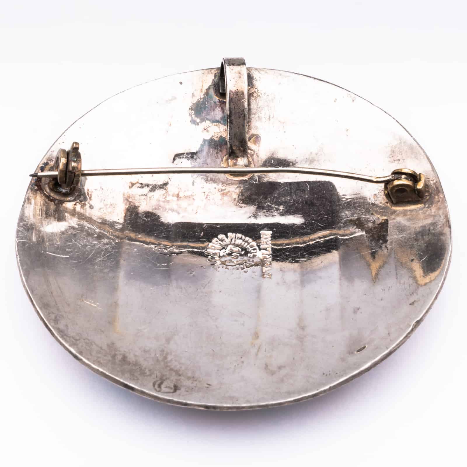 Mexico-Silber-Brosche-Anhänger-Rückseite