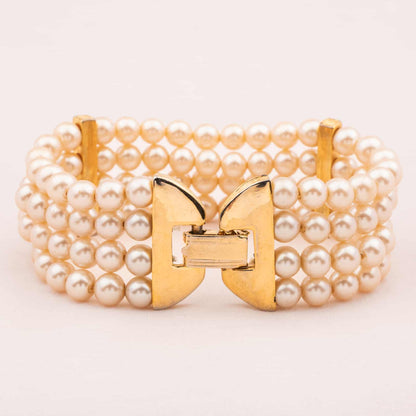 Carolee-vier-reihiges-Perlen-Armband