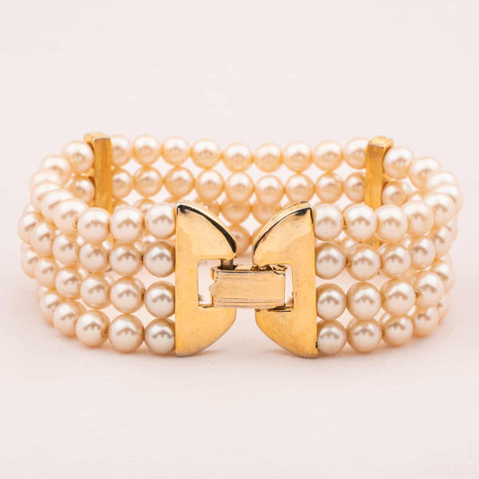 Carolee-vier-reihiges-Perlen-Armband