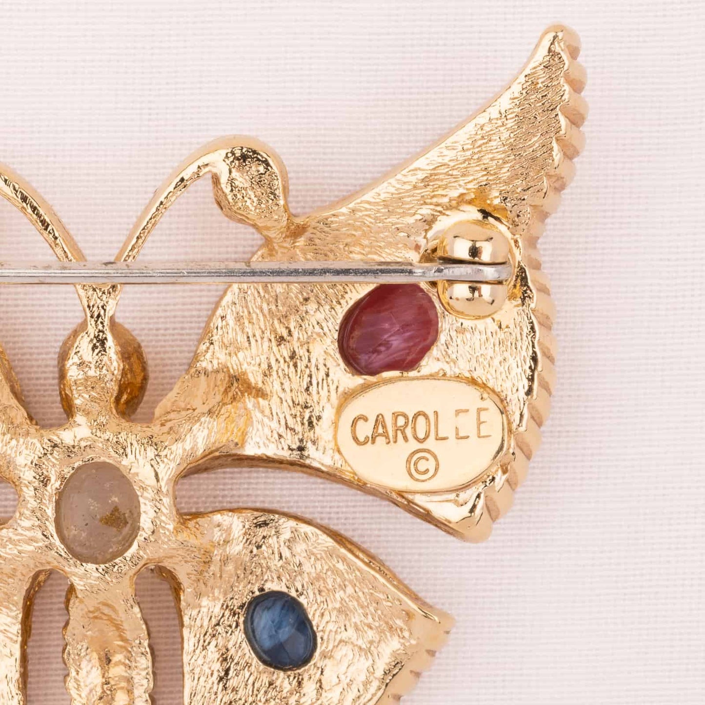 Carolee-Schmetterling-Brosche-Rückseite-Signatur