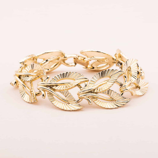 Coro-Armband-goldfarben-Blätter-Design