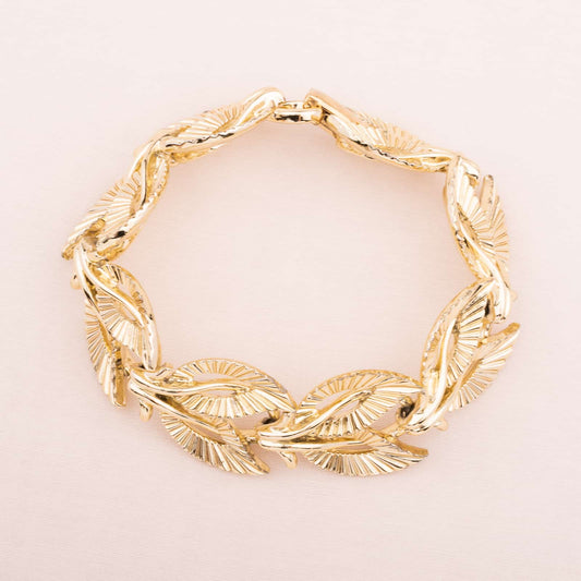Coro-Armband-goldfarben-Blätter-Design