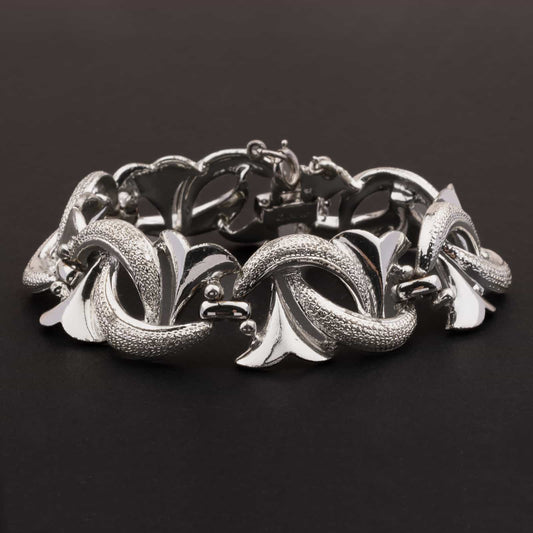 Coro-silberfarbenes-Armband-60s