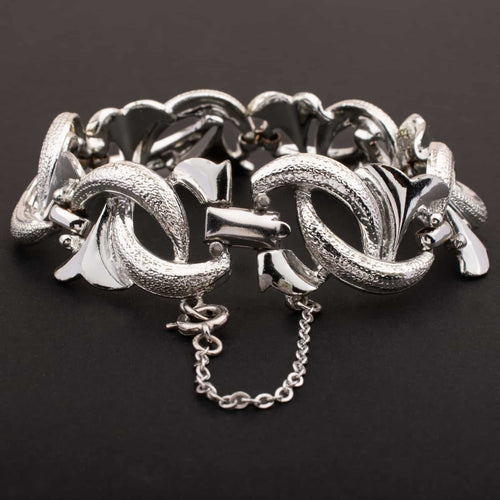 CORO silberfarbenbes Armband aus den 60s