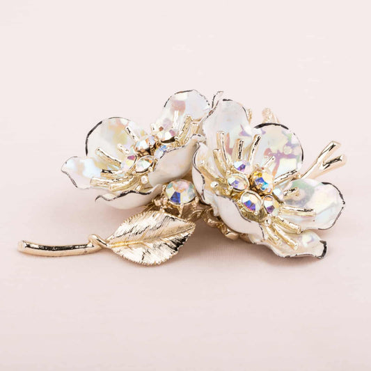 Coro-Blumen-Brosche-50s-Aurora-Borealis