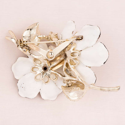 Coro-Blumen-Brosche-50s-Aurora-Borealis-Rückseite