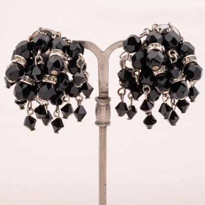 Coro-Schwarze-Cha-Cha-Ohrringe-Kristallperlen