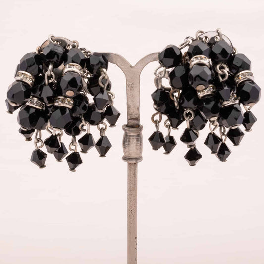 Coro-Schwarze-Cha-Cha-Ohrringe-Kristallperlen