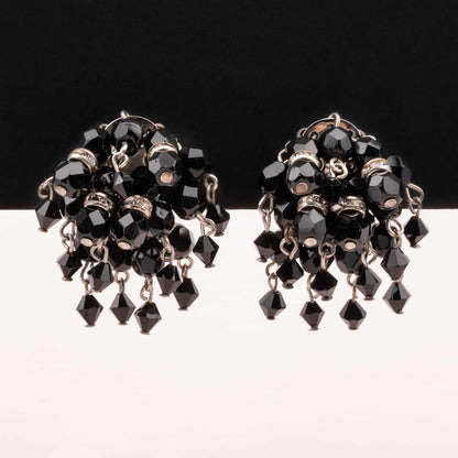 Coro-Schwarze-Cha-Cha-Ohrringe-Kristallperlen