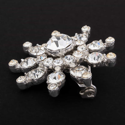 Coro-Strass-Brosche-silberfarben-Sternform