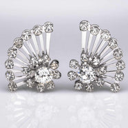 CORO Rhinestone Clip-On Earrings from the 50s