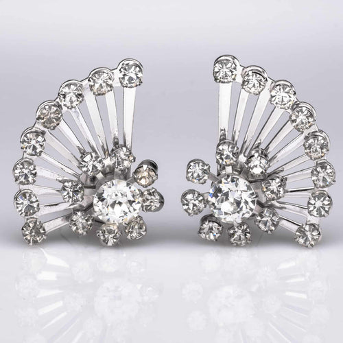 CORO Strass Ohrclips aus den 50s