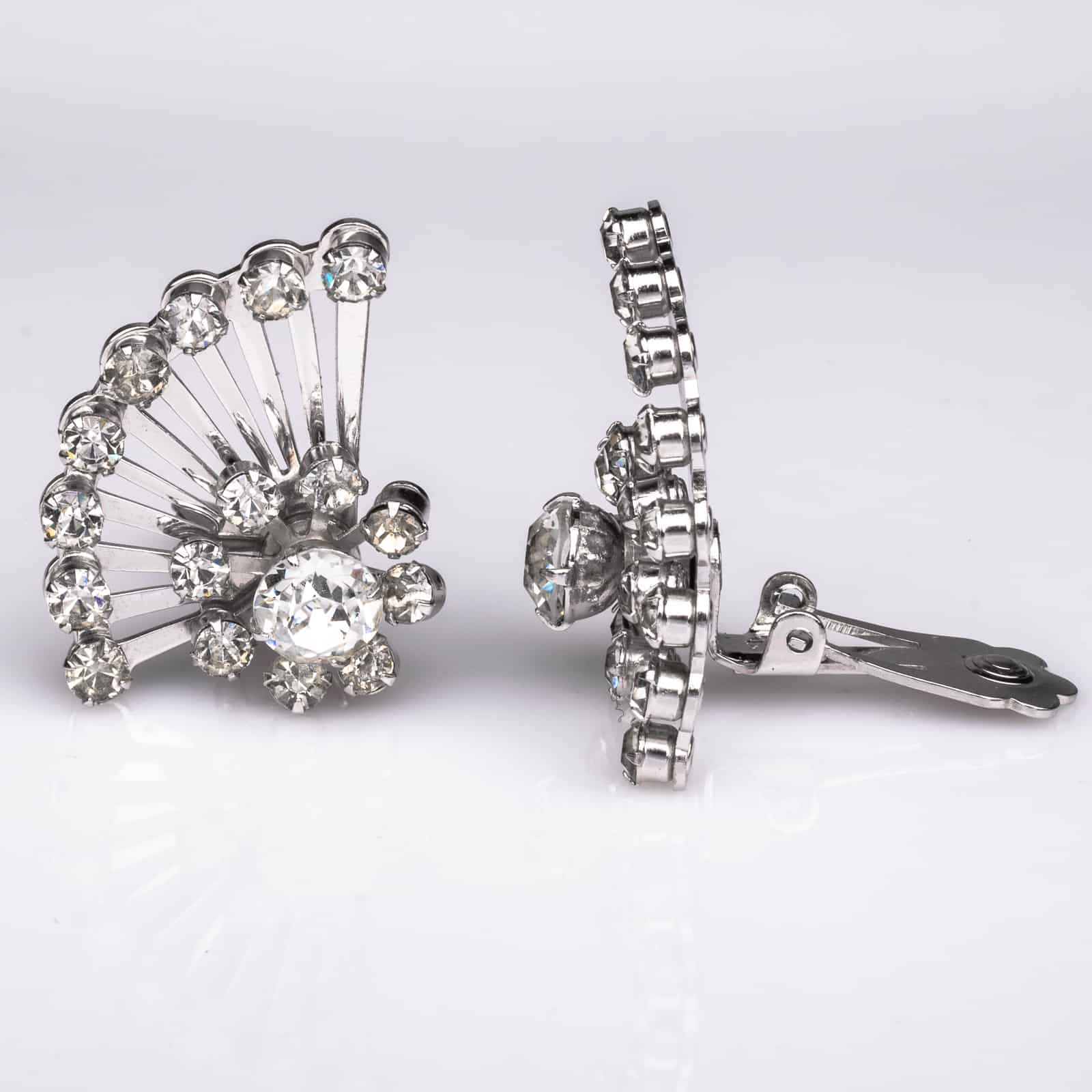 Coro-Vintage-Strass-Ohrclips-50s
