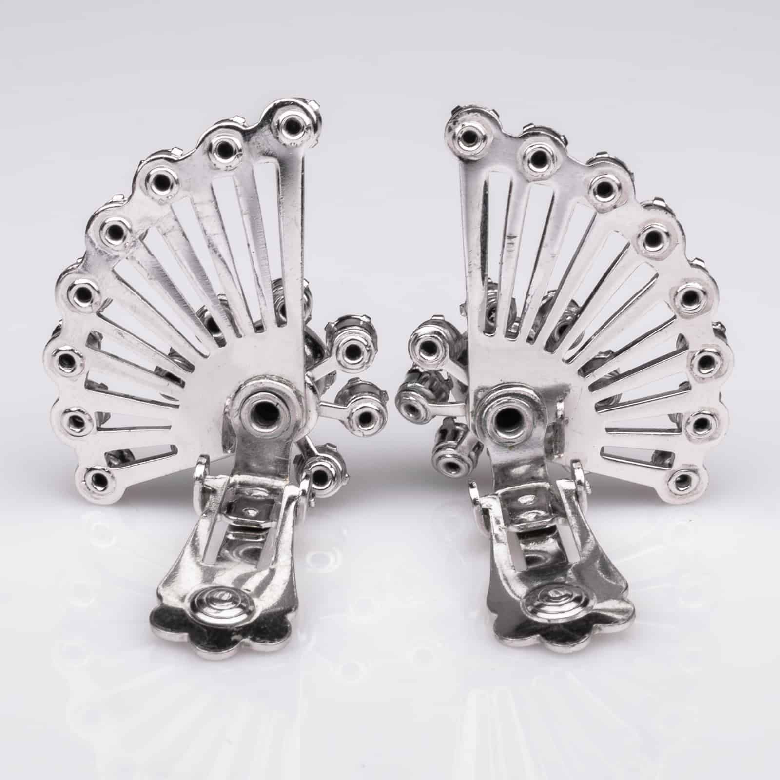Coro-Vintage-Strass-Ohrclips-genietete-Rückseiten