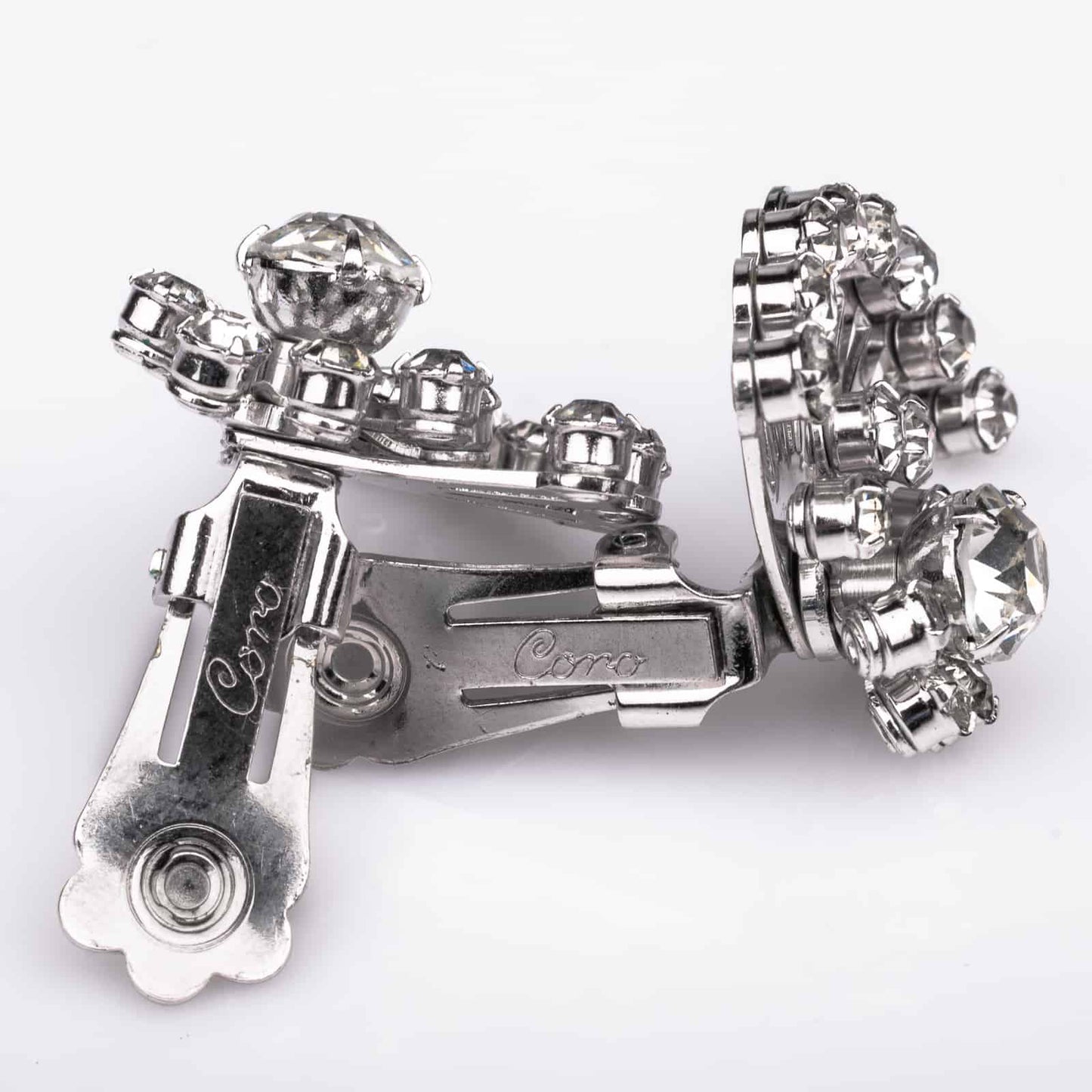 Coro-Vintage-Strass-Ohrclips-50s-Signatur