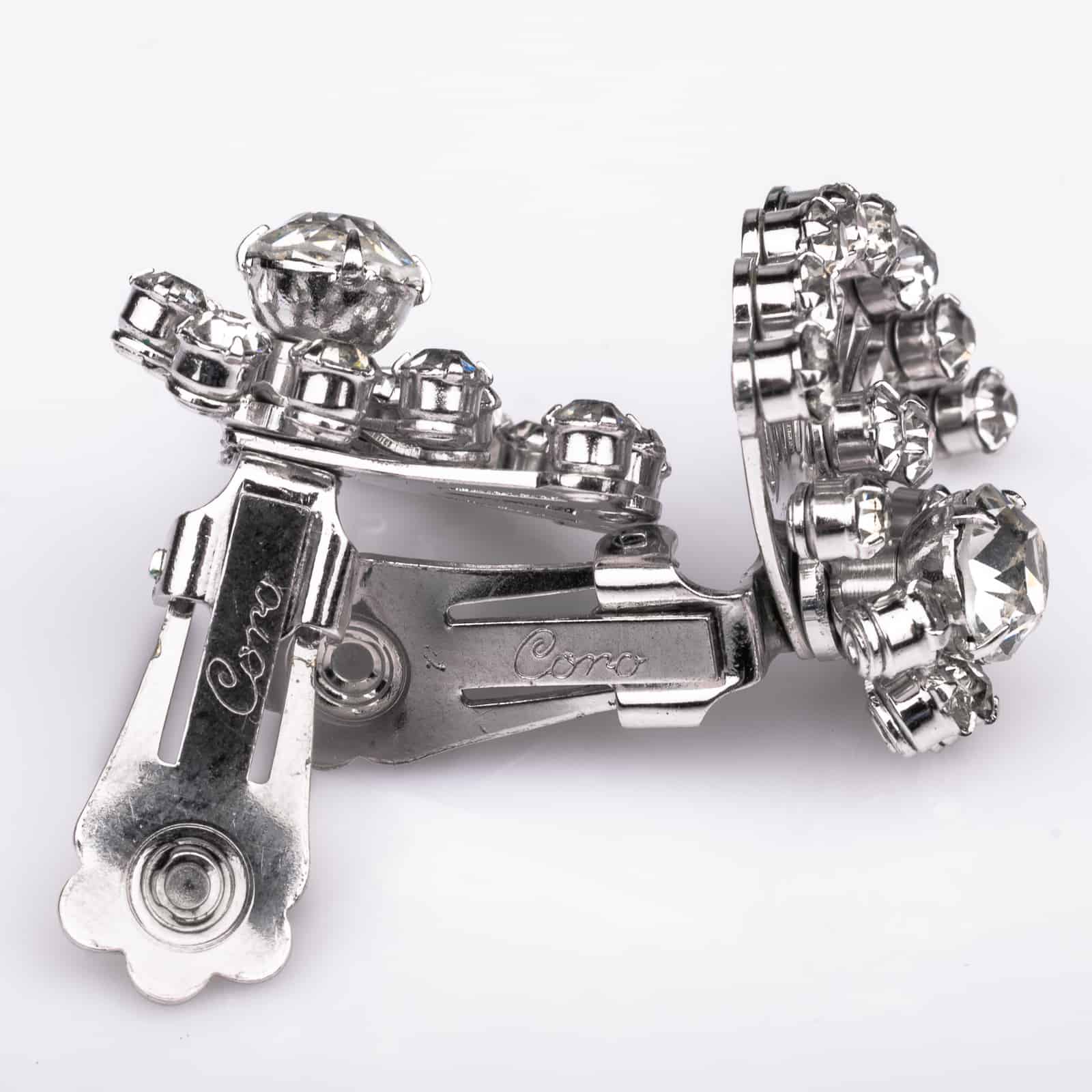 Coro-Vintage-Strass-Ohrclips-50s-Signatur