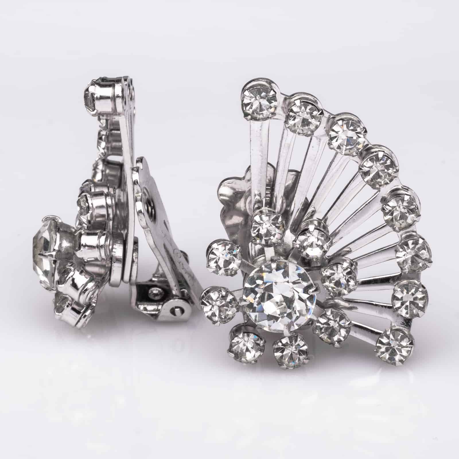 Coro-Vintage-Strass-Ohrclips-50s