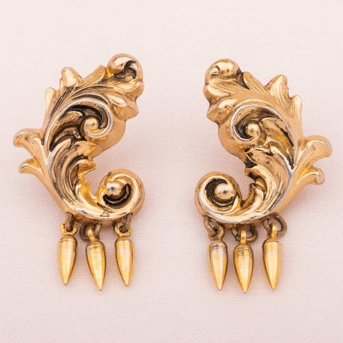 Vintage CORO Ohrringe aus den 40s im Antik Revival Style