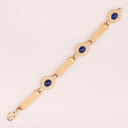 Dior-Armband-Lapislazuli-Cabochons-vergoldet-80s