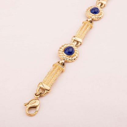 Dior-Armband-Lapislazuli-Cabochons-vergoldet-80s