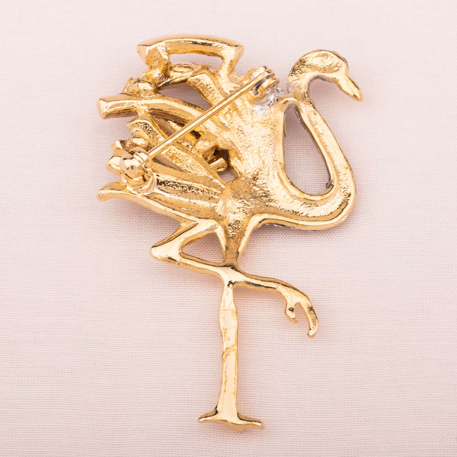 Vintage flamingo brooch cheap