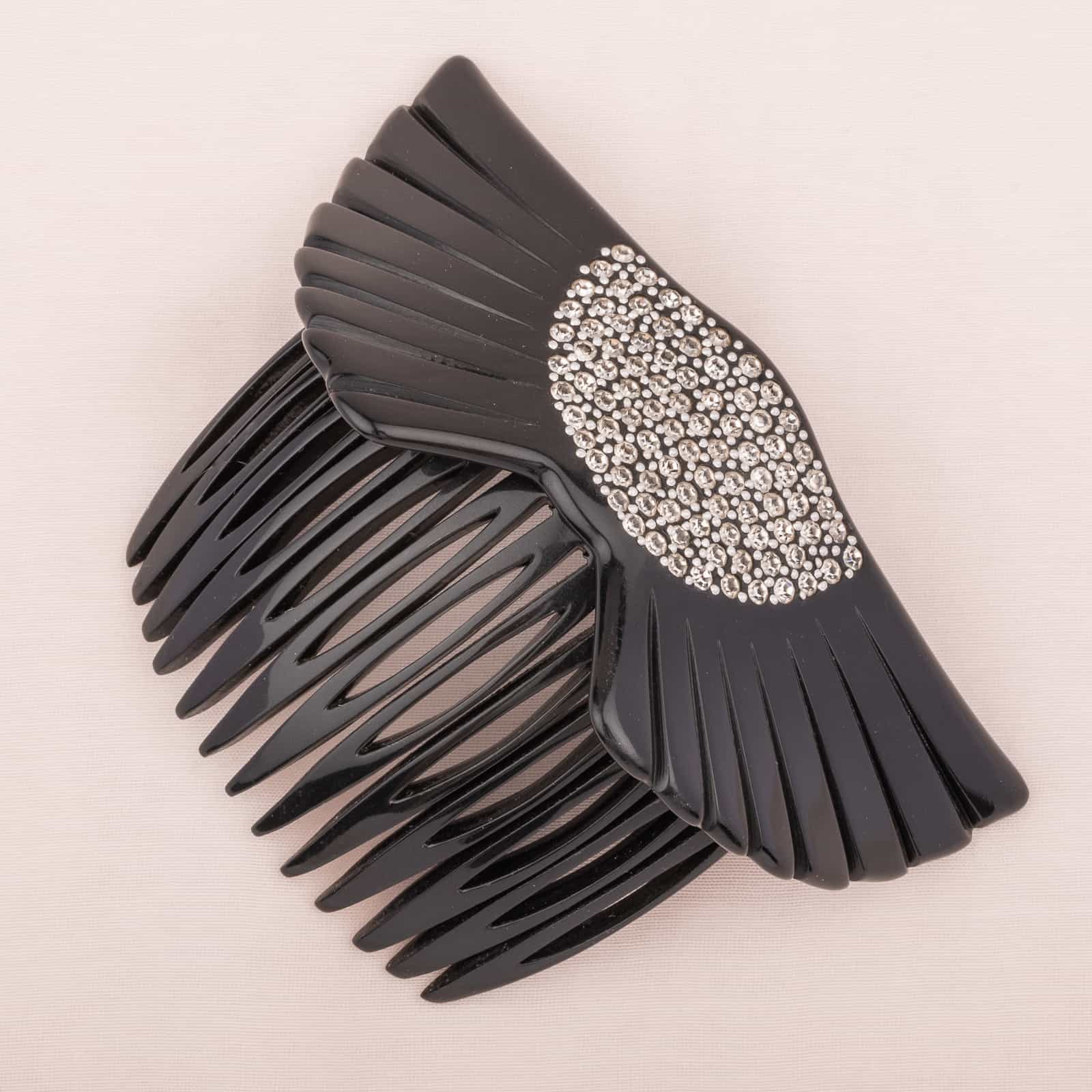 Francois-Huchard-schwarzer-Steckkamm-Strass-verziert