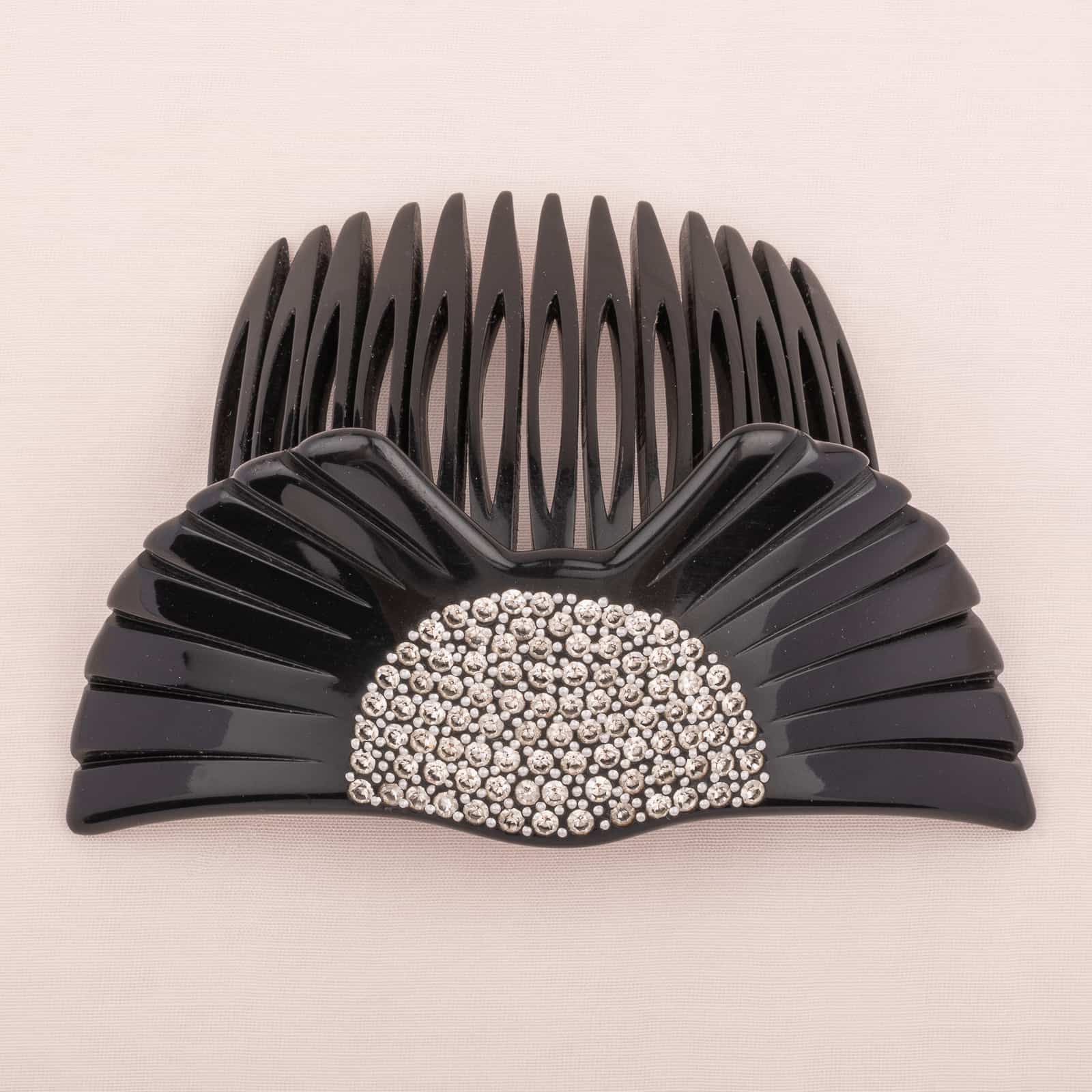 Francois-Huchard-schwarzer-Steckkamm-Strass-verziert