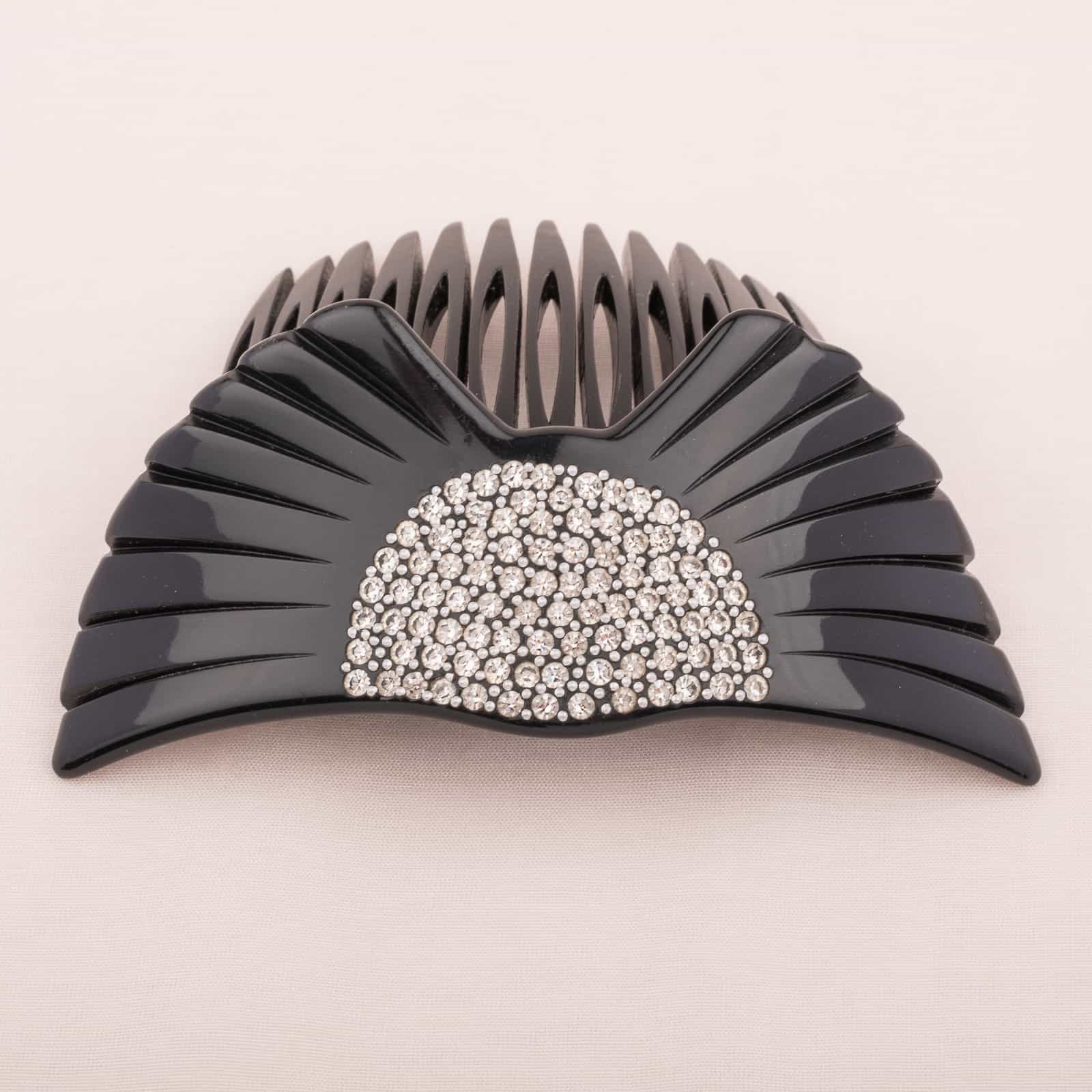 Francois-Huchard-schwarzer-Steckkamm-Strass-verziert