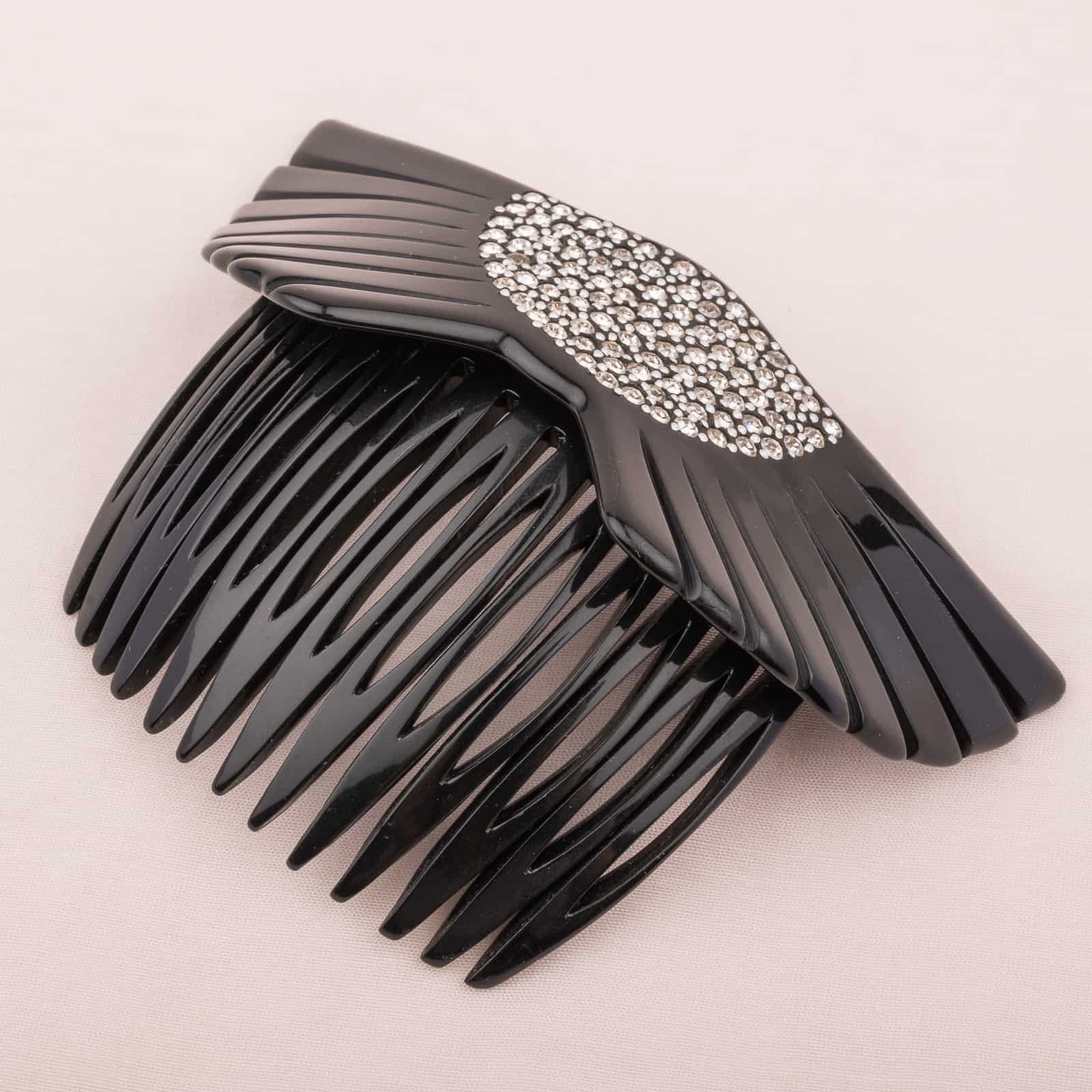 Francois-Huchard-schwarzer-Steckkamm-Strass-verziert