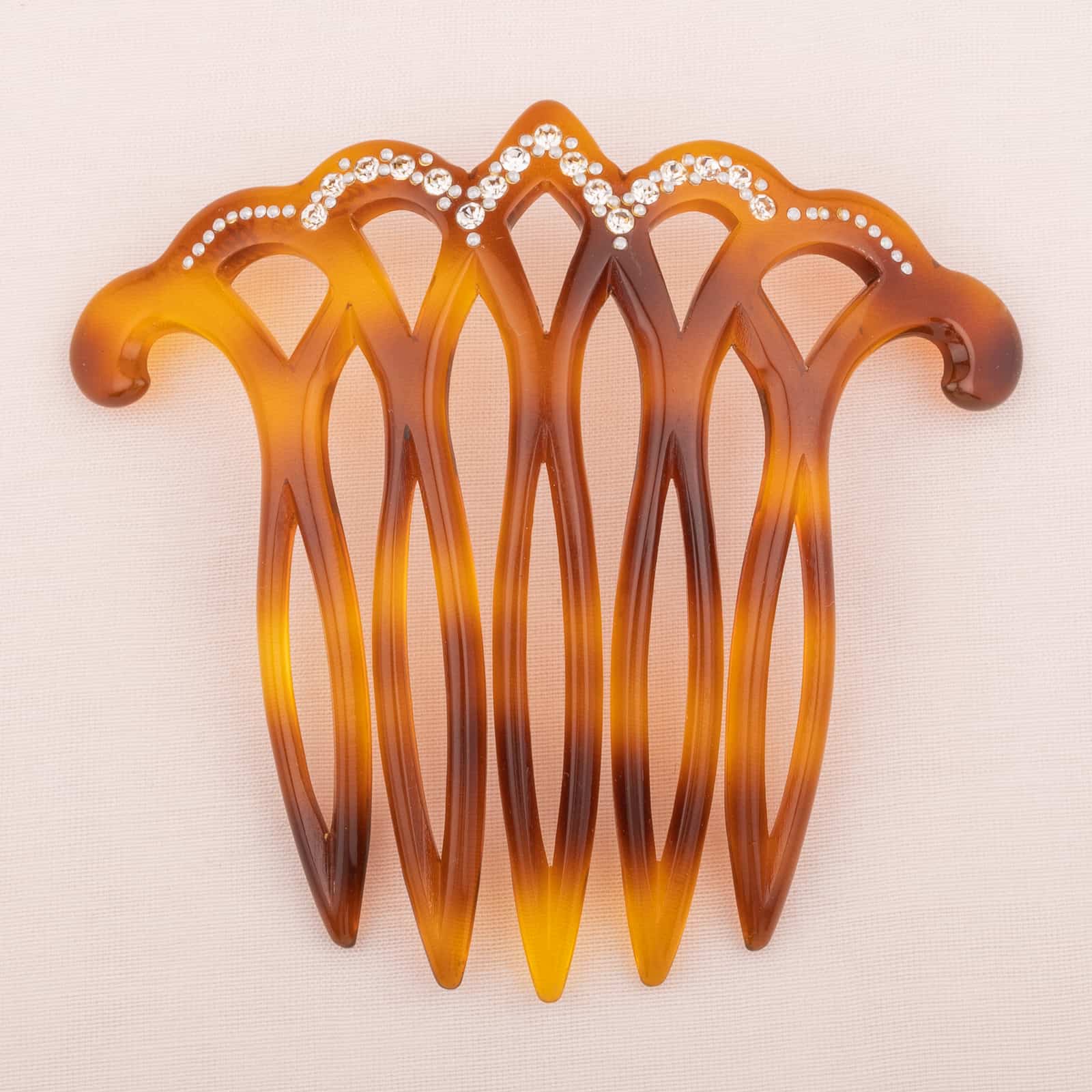 Francois-Huchard-Steckkamm-Hornoptik-mit-Strass-verziert