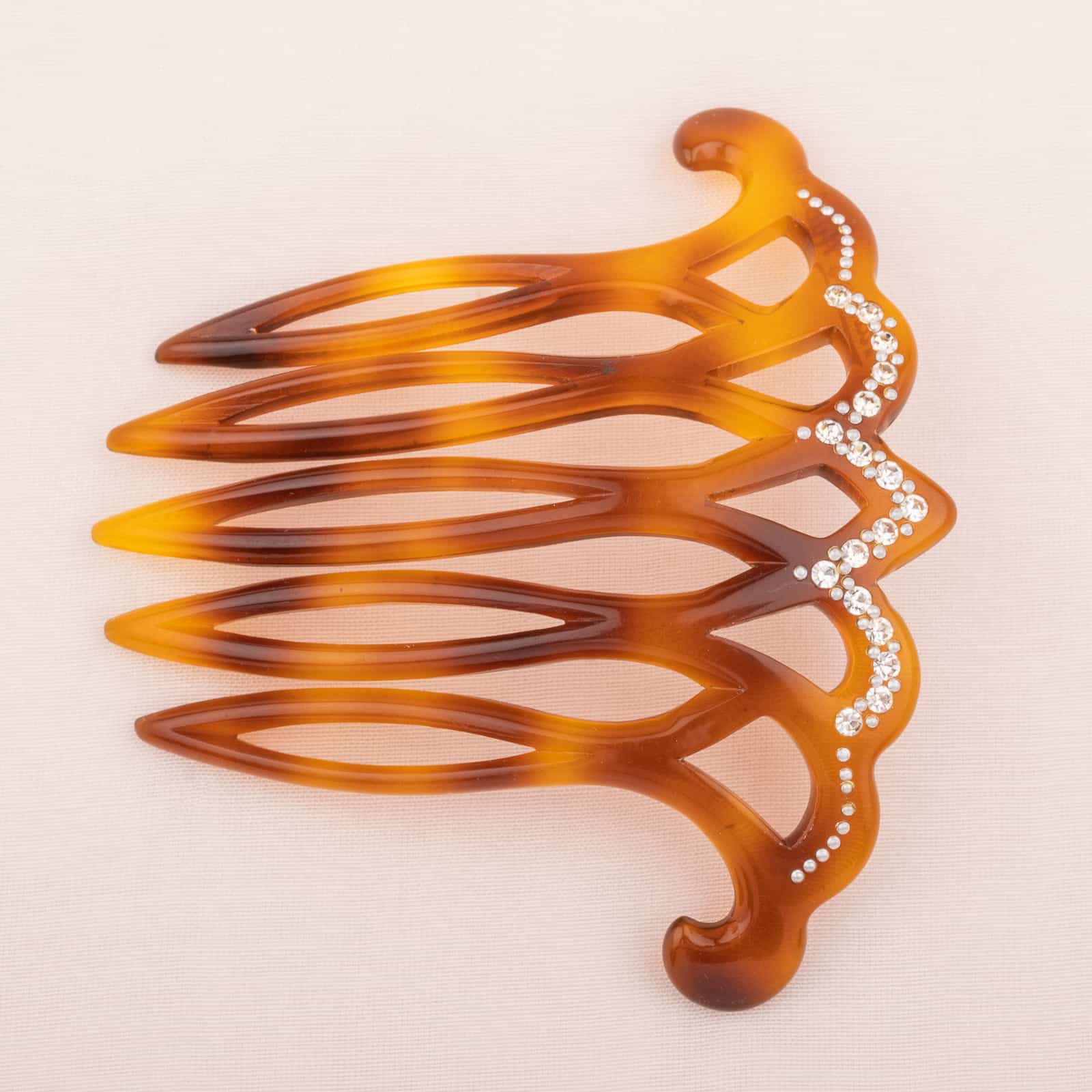 Francois-Huchard-Steckkamm-Hornoptik-mit-Strass-verziert