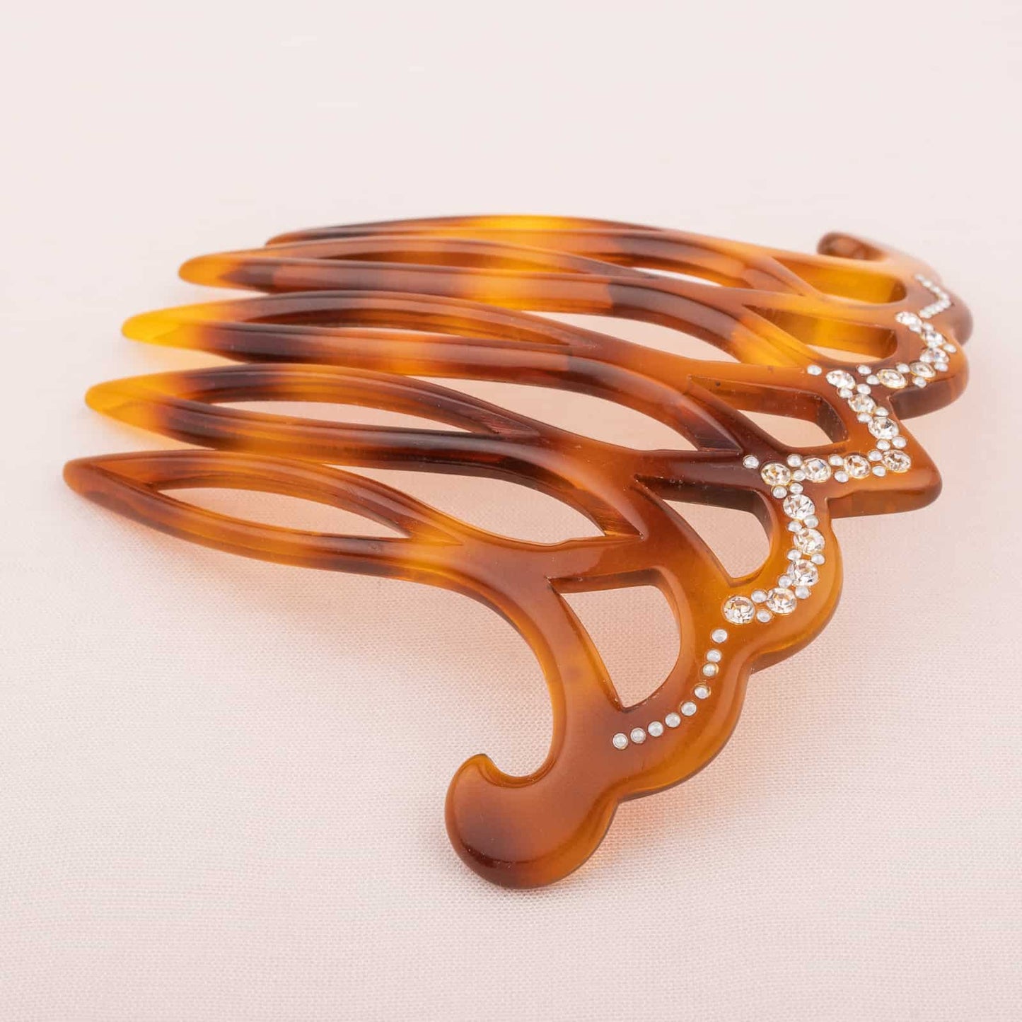 Francois-Huchard-Steckkamm-Hornoptik-mit-Strass-verziert