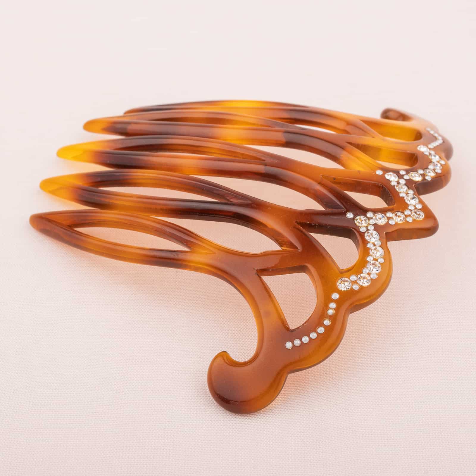 Francois-Huchard-Steckkamm-Hornoptik-mit-Strass-verziert