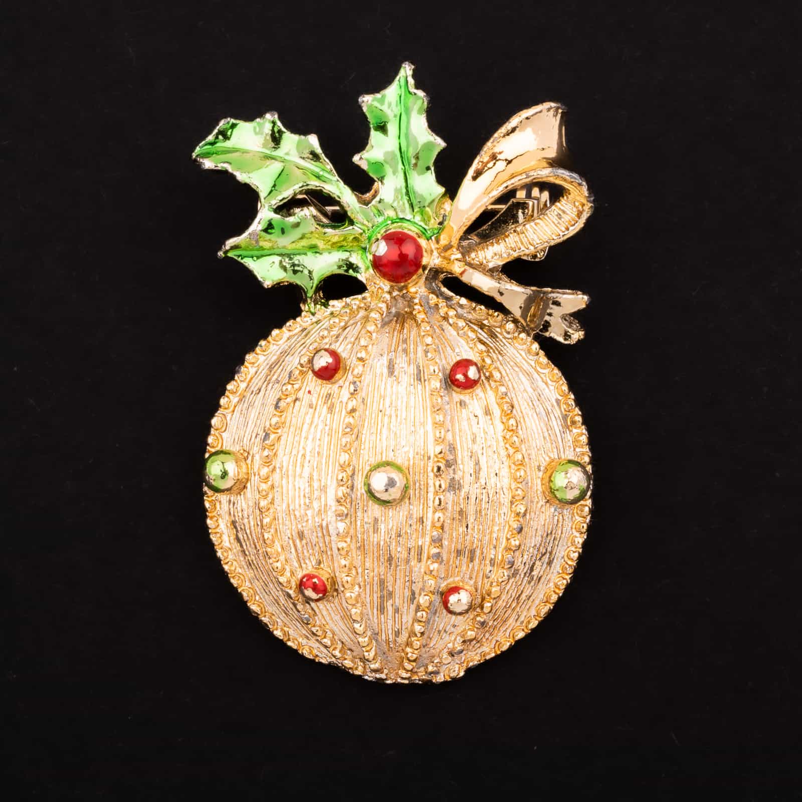 Gerrys-Vintage-Brosche-Weihnachtskugel-goldfarben