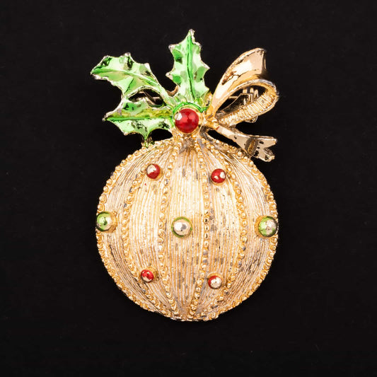 Gerrys-Vintage-Brosche-Weihnachtskugel-goldfarben