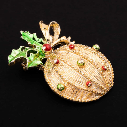 Gerrys-Vintage-Brosche-Weihnachtskugel-goldfarben