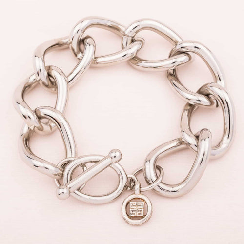 GIVENCHY silberfarbenes Kettenglieder Armband aus den 90s