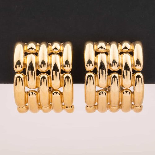 Elegant gold-plated ear clips by GIVENCHY Paris New York