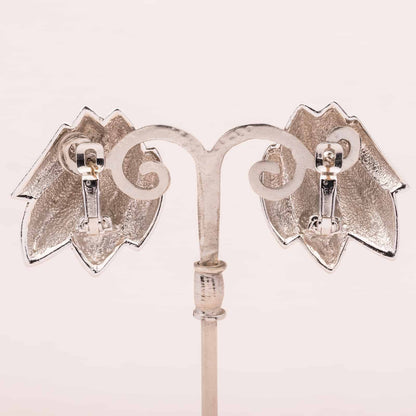 Givenchy-Ohrringe-90s-Designer-silberfarben-Rückseiten