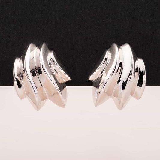 Givenchy-Ohrringe-90s-Designer-silberfarben
