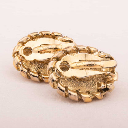 Givenchy-ovale-Vintage-Perlen-Ohrringe-Signatur