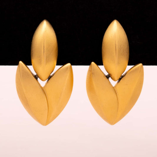 Givenchy-matt-vergoldete-abstrakte-Ohrringe