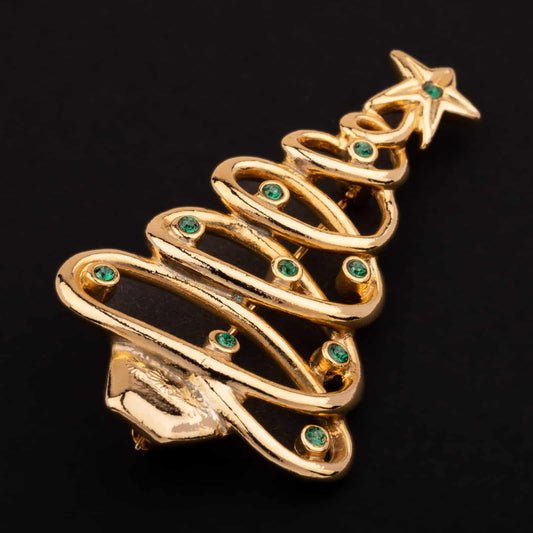 JJ-Tannenbaum-Brosche-goldfarben-mit-grünem-Strass