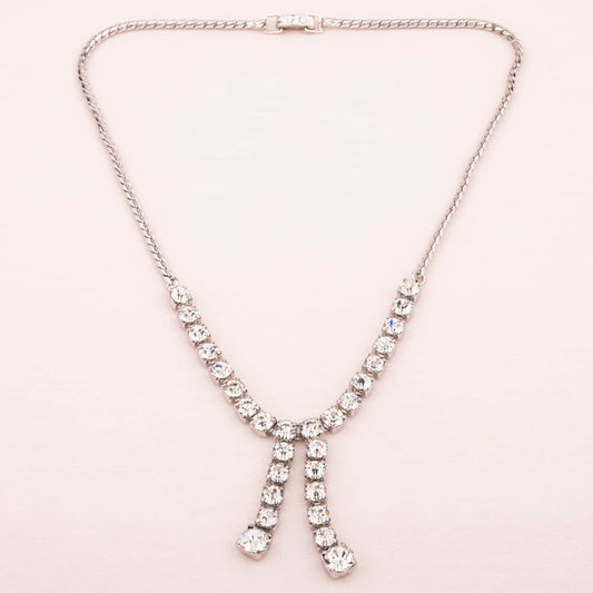 Kramer Strass Halskette silberfarben