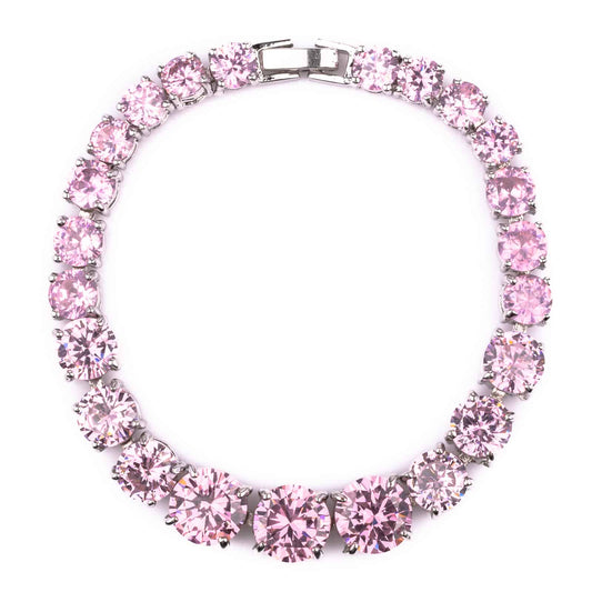 Tennisarmband-Rosa-Kristall