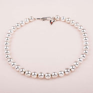 Classic ball chain made of silver-colored metal