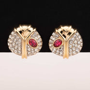 Beautiful rhinestone clips in ladybug design