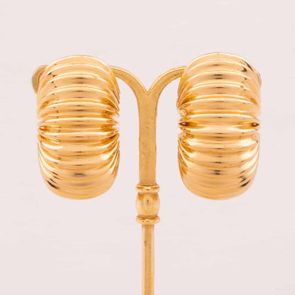 Les-Bernard-vergoldete-90s-Kreolen-Ohrringe