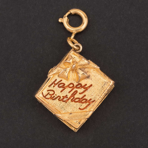 MONET charm pendant "Happy Birthday" book